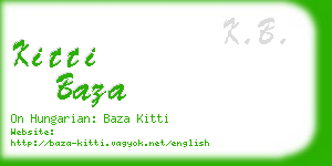 kitti baza business card